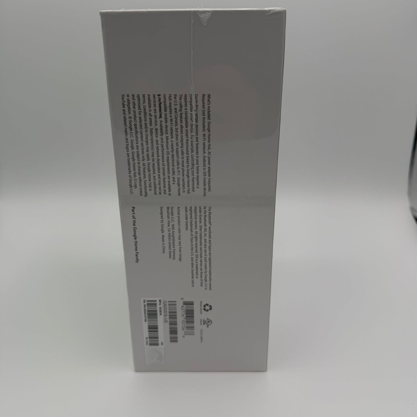 Google Home Hub Smart Display White New In Box GA00515US