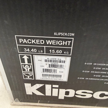 Klipsch R-12SW Subwoofer Black New In Box