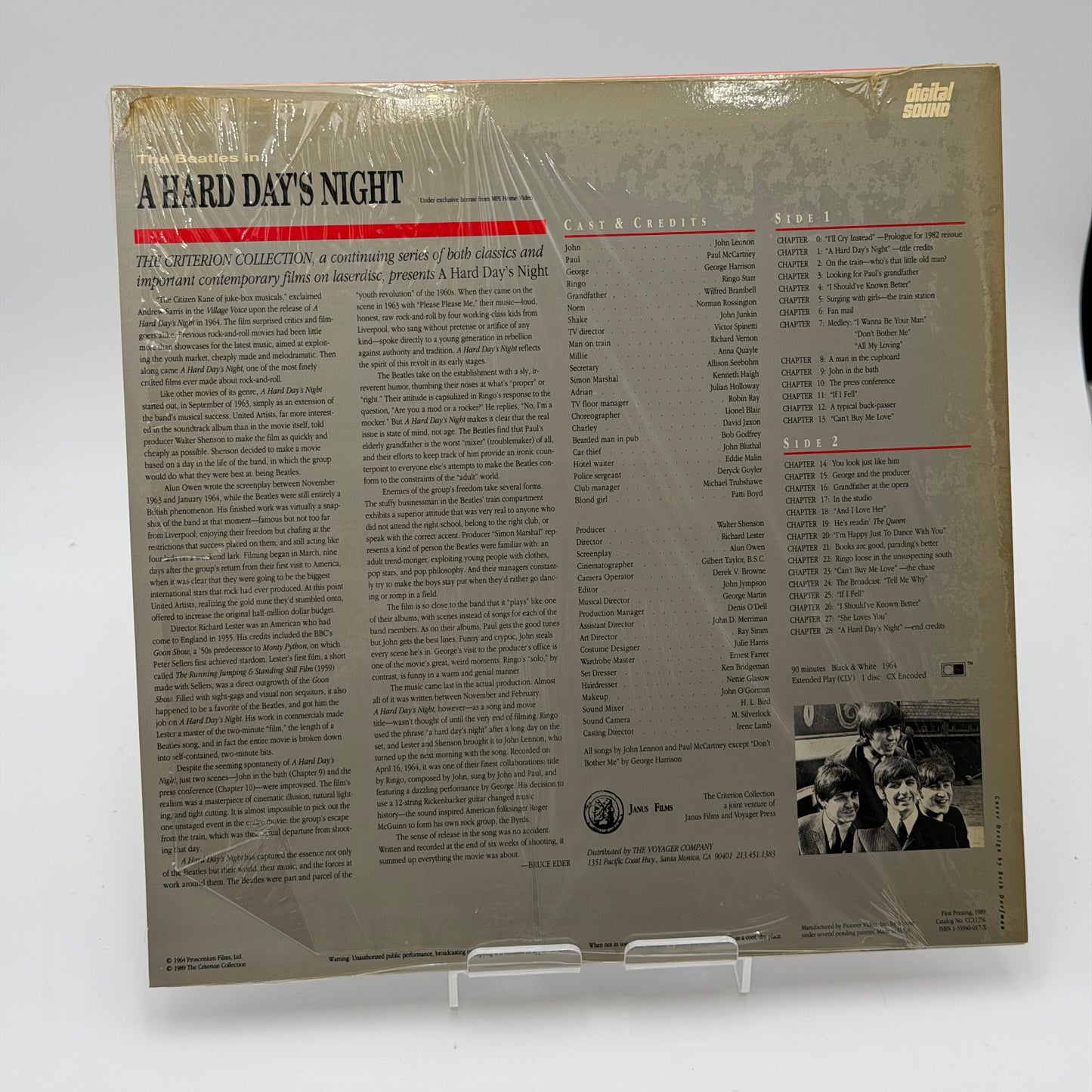 The Beatles: A Hard Day's Night Criterion Edition Laserdisc - Used - Silver