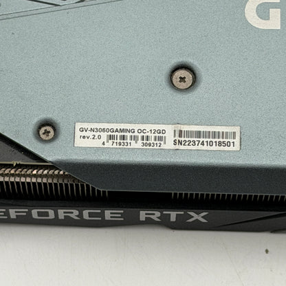 Gigabyte GeForce RTX 3060 12GB GDDR6 Graphics Card GV-N3060GAMING OC-12GB Black Used