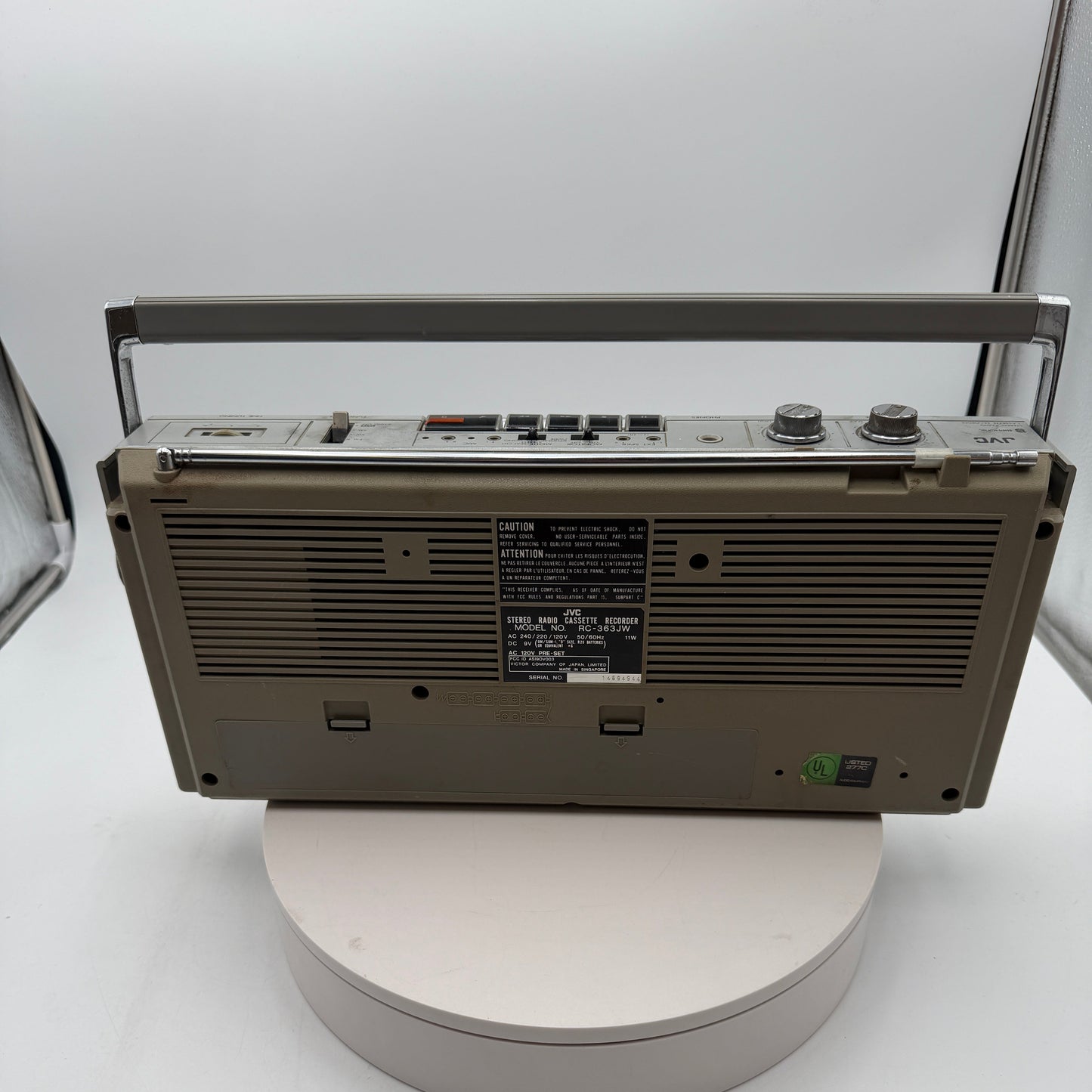JVC Stereo Radio Cassette Recorder RC-363JW UNTESTED