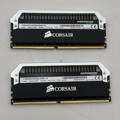CORSAIR Dominator Platinum DDR4 32GB (2x16) RAM 3000MHZ Black Memory Kit
