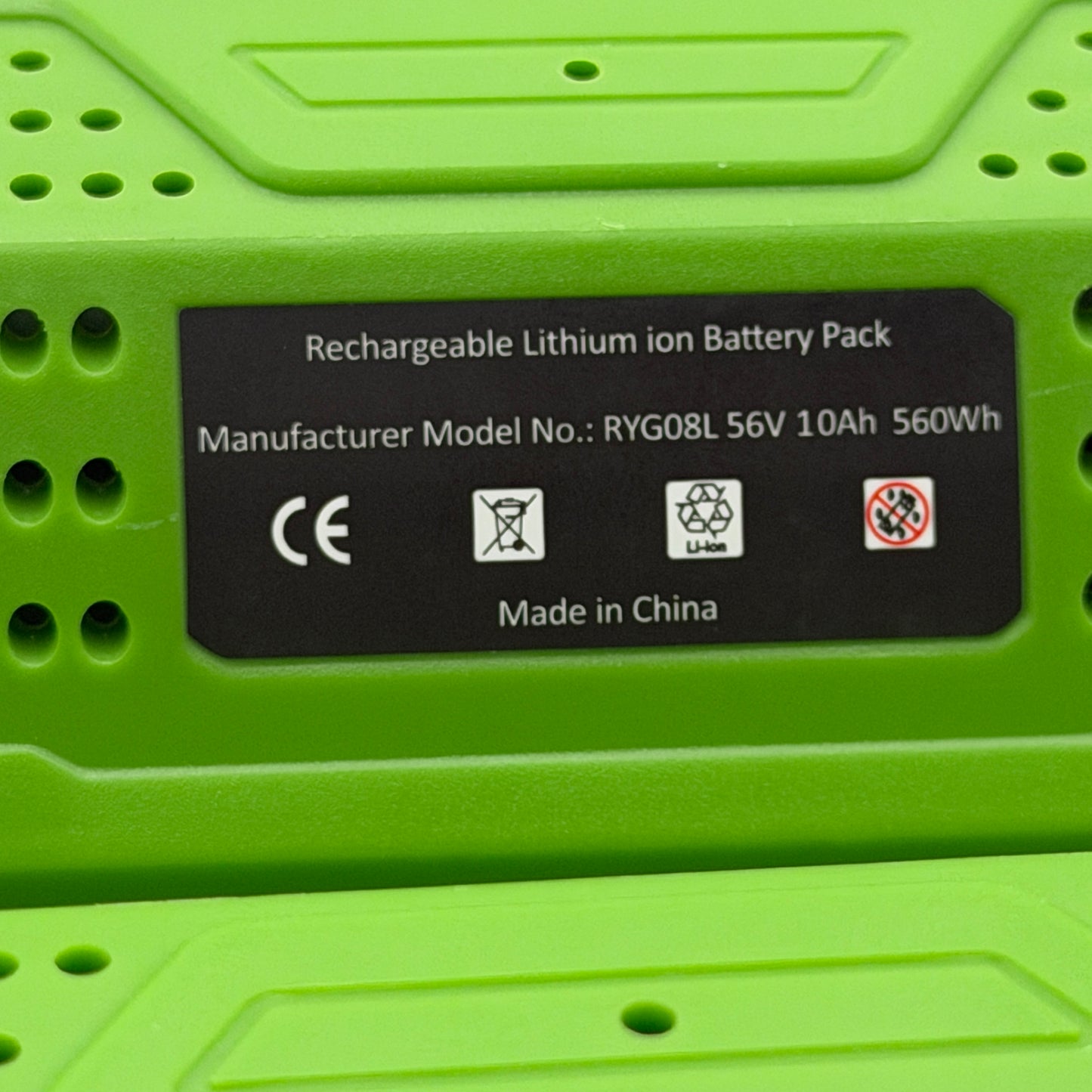 Replacement for EGO Lithium Ion 56V 10Ah RYGB08L Battery Lot of 2