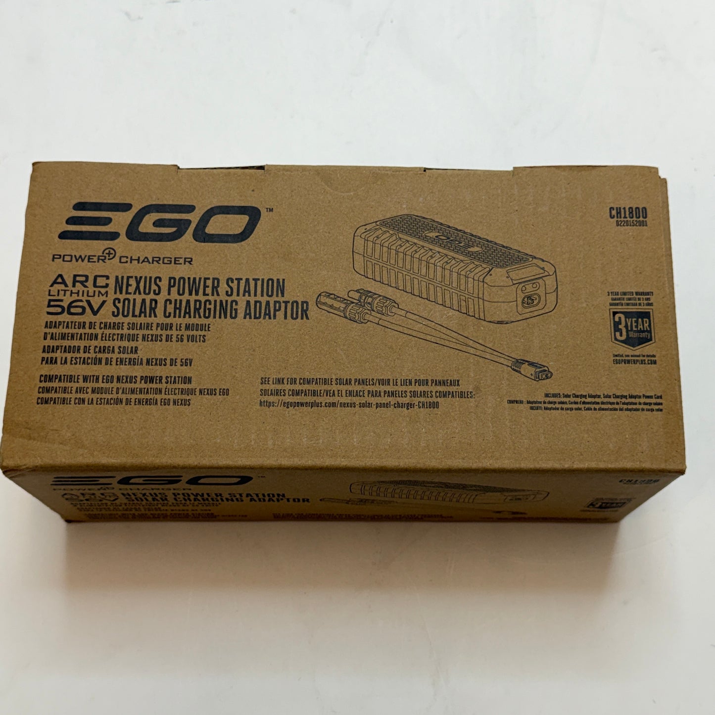 EGO Nexus Power Station Solar Adapter Black New In Box