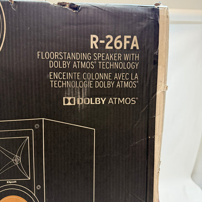Klipsch R-26FA Floor Standing Speakers (Pair) Black New In Box R-26FA Floor Standing Speakers (Pair) Black New In Box