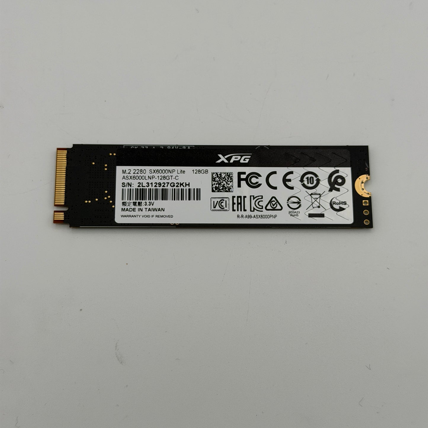 XPG SX6000 Lite 128GB M.2 2280 NVMe PCIe SSD