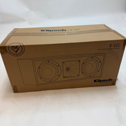 Klipsch Reference R-52C Two-Way Center Channel Speaker Black New In Box