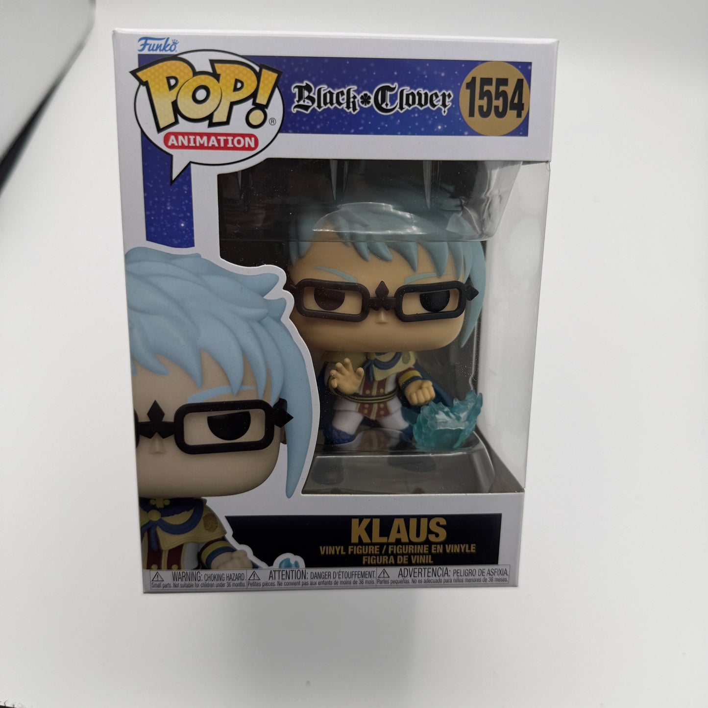 Funko Pop! Anime Black Clover Klaus Lunettes Vinyl Figure #1554 New In Box