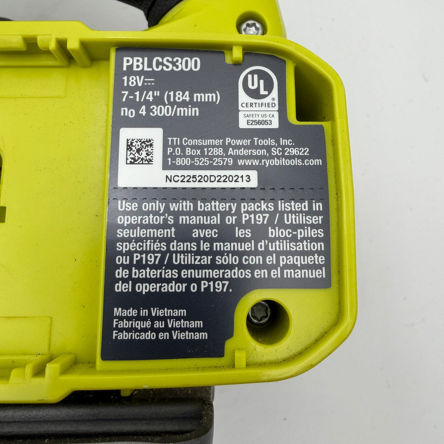 Ryobi ONE+ HP 18V Brushless Cordless 7-1/4 in. Circular Saw PBLCS300 Tool Only