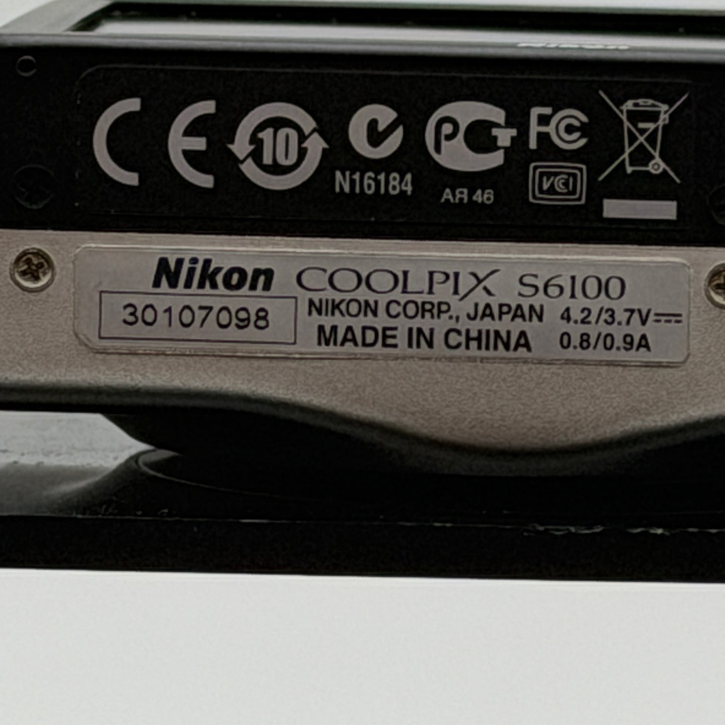 Used Nikon Coolpix S6100 Digital Camera Silver with Carrying Bag