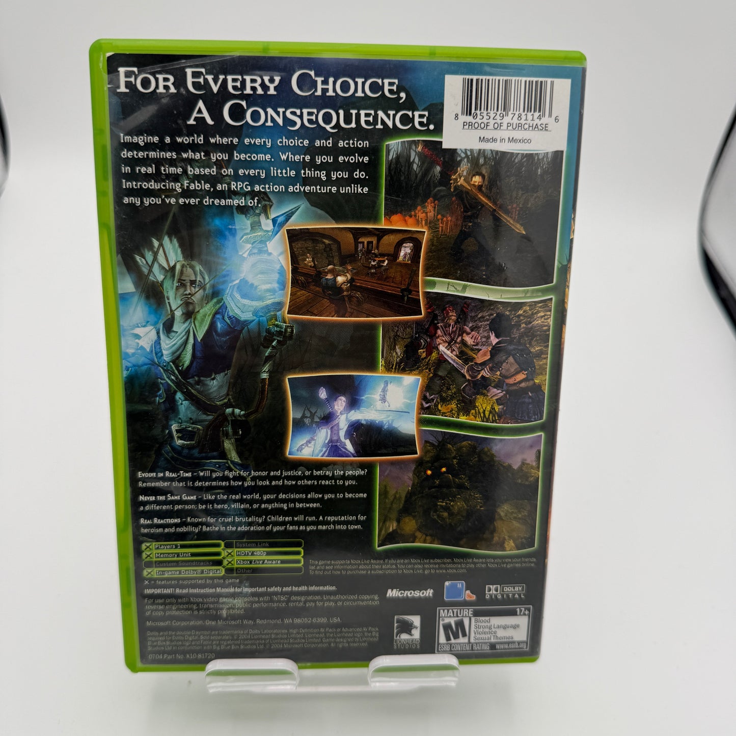 Xbox Fable: The Lost Chapters Video Game Complete with Box and Manual