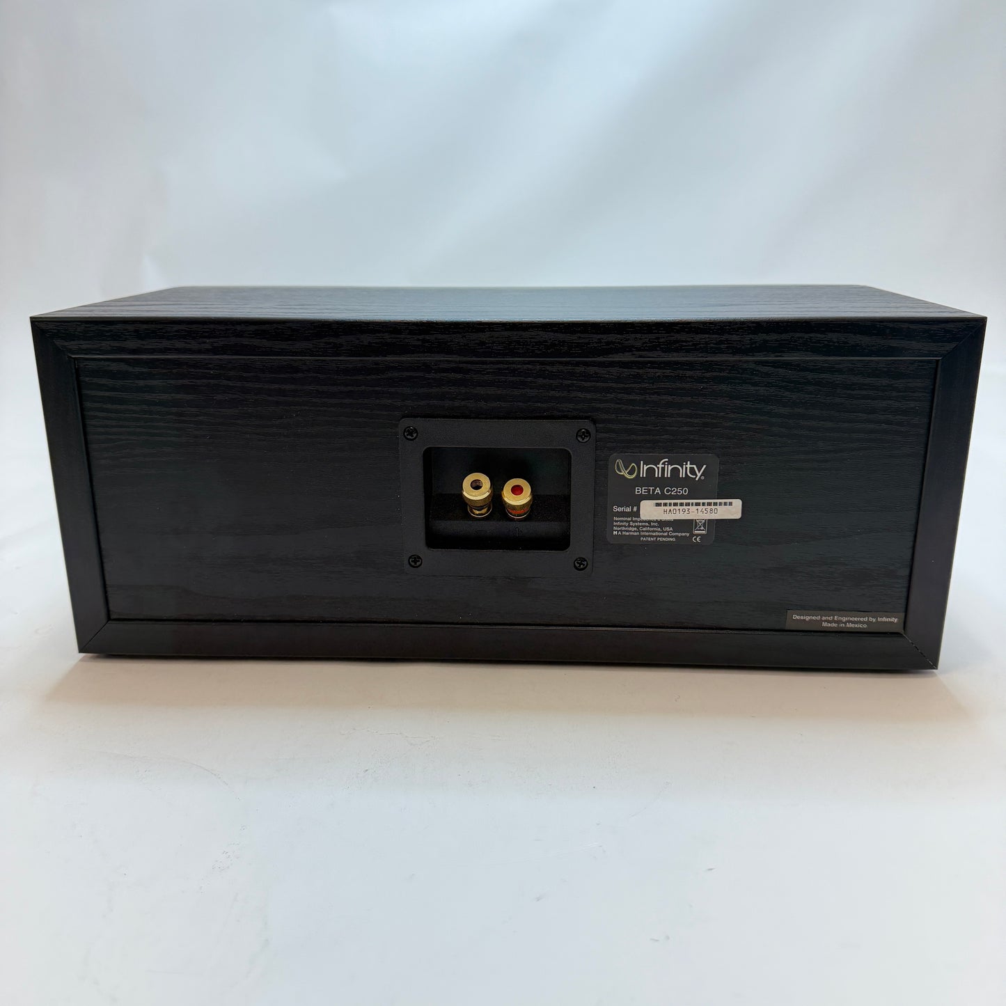 Infinity Beta C250 Center Channel Speaker Black MINTY!!