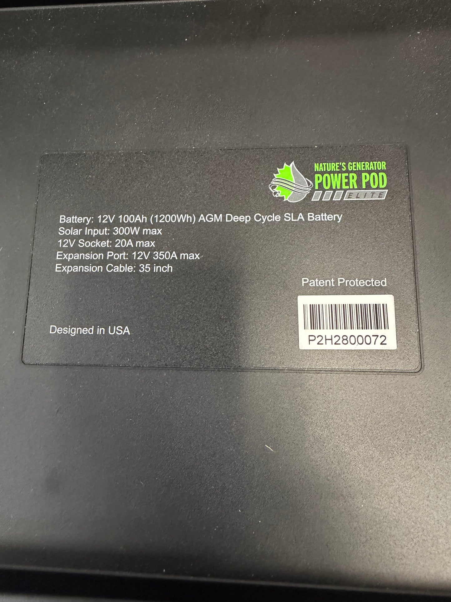 Natures Generator Power Pod Elite Green Used Condition