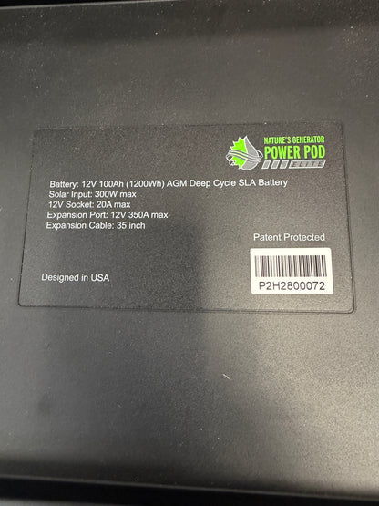Natures Generator Power Pod Elite Green Used Condition