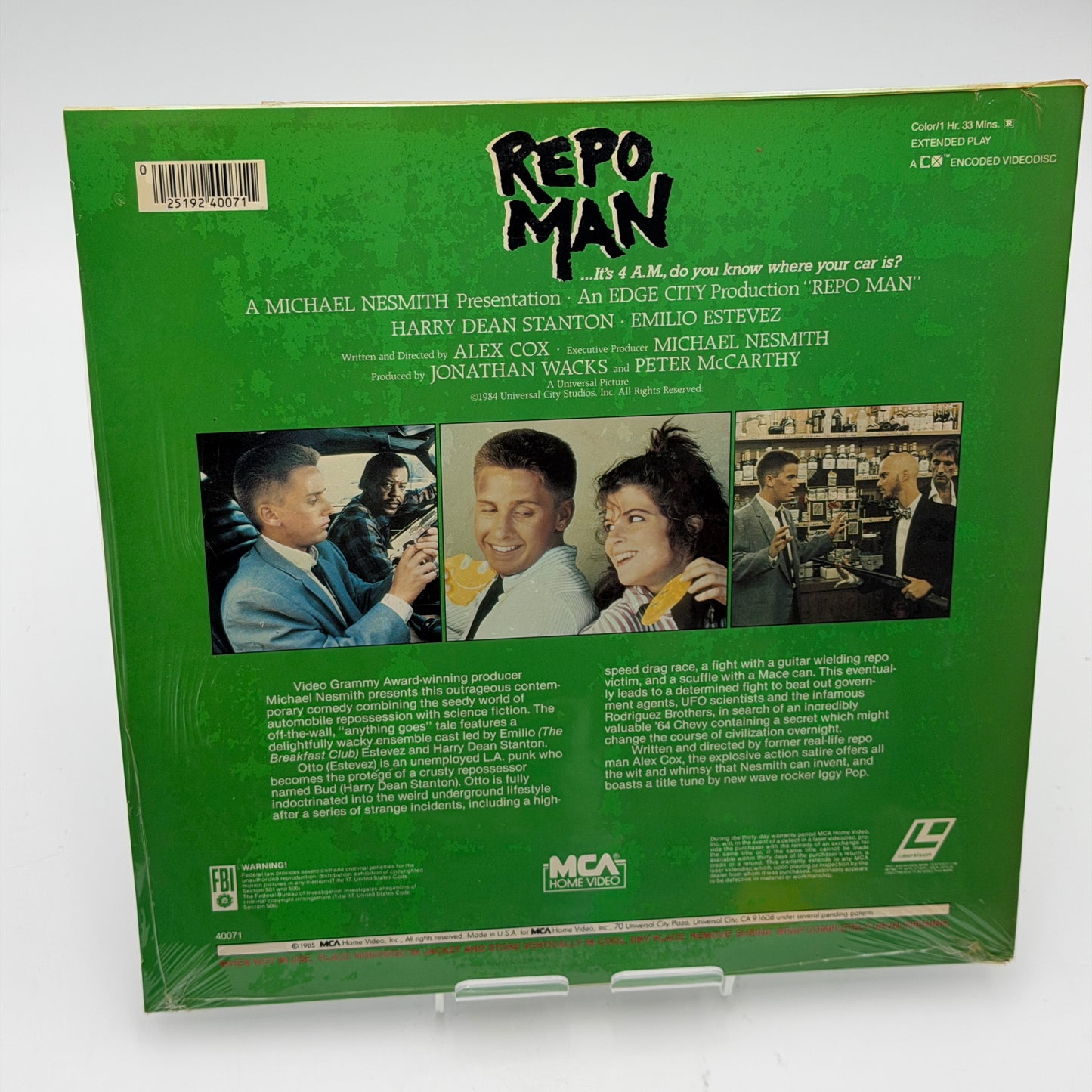 Repo Man Laserdisc Brand New Factory Sealed