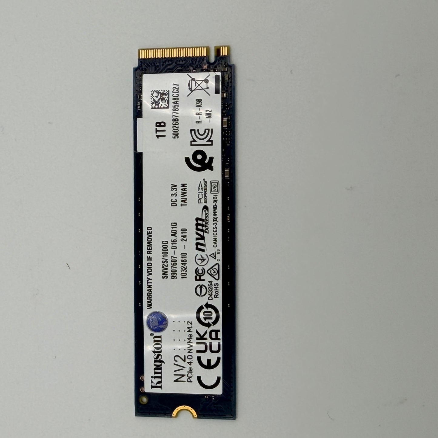 Kingston NV2 1TB M.2 NVMe Gen 4.0 x4 SSD SNV2S/1000G