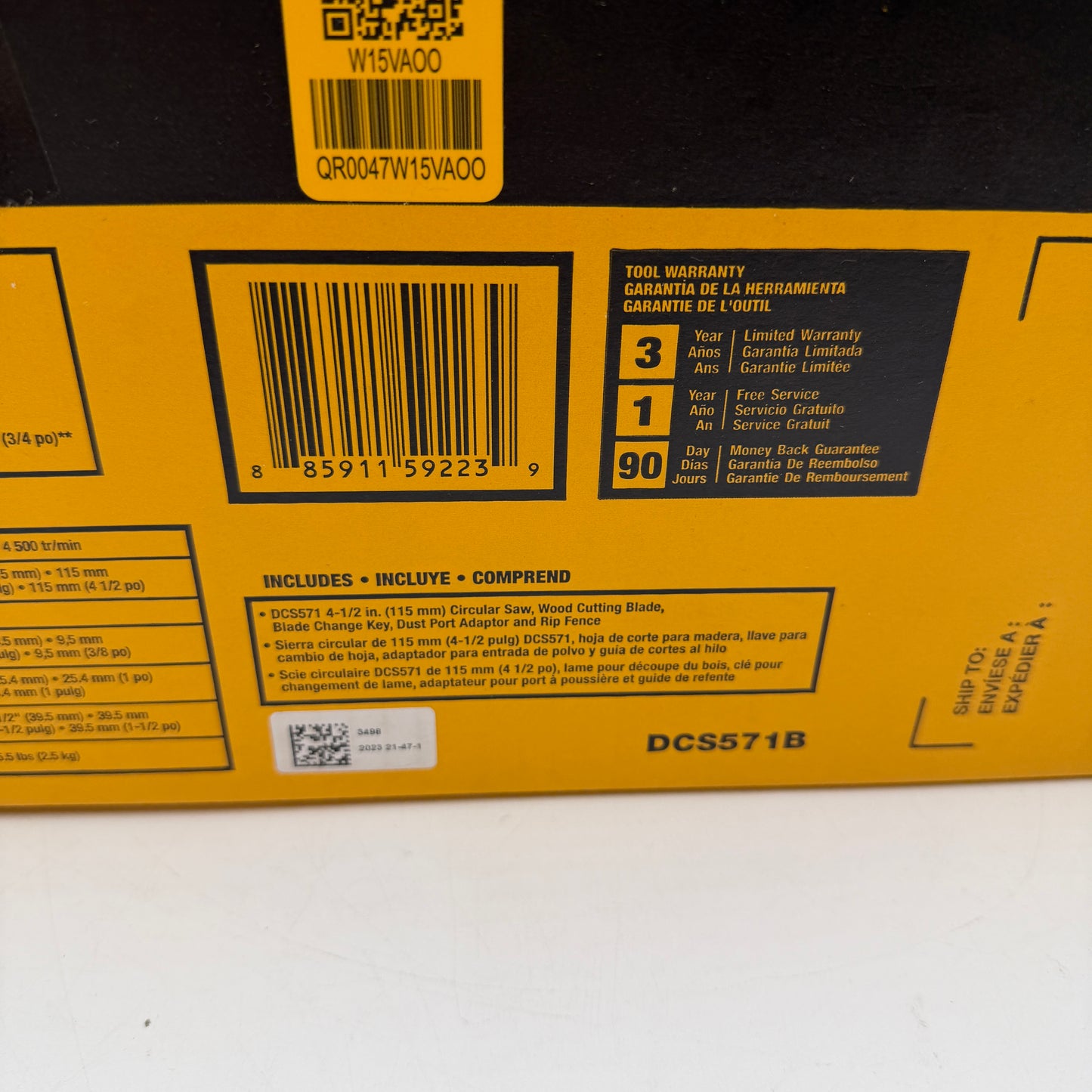 DeWalt DCS571B Atomic Compact 4-1/2 inch Circular Saw Tool Only NIB