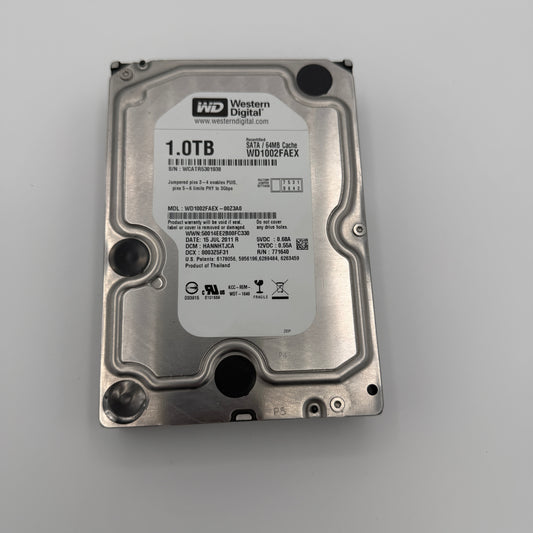 WD Western Digital Black WD1002FAEX 1TB 3.5" SATA HDD 7200RPM 64MB Cache