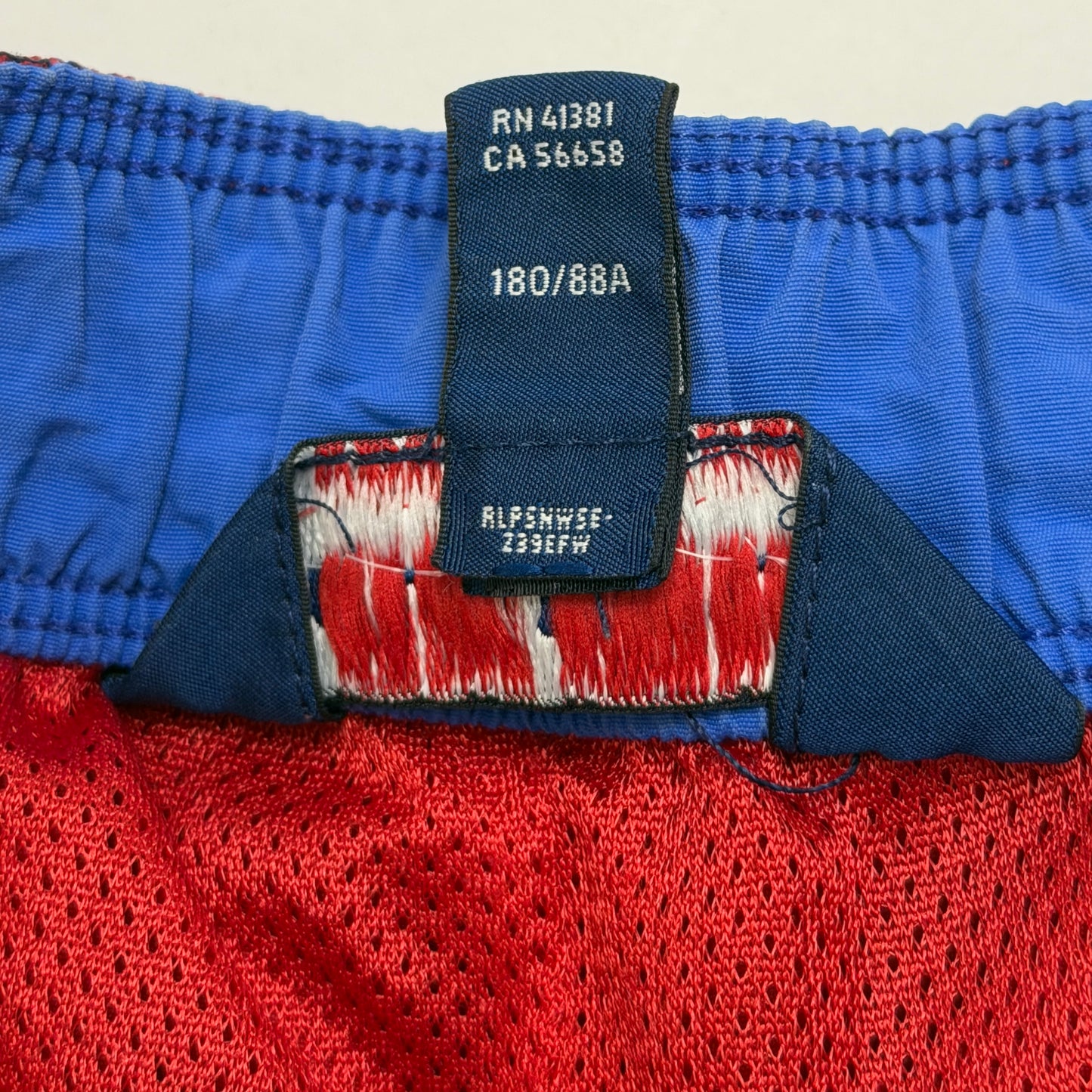 Ralph Lauren Vintage Polo Sport Red Nylon Belted Water Resistant Hiking Cargo Shorts Large