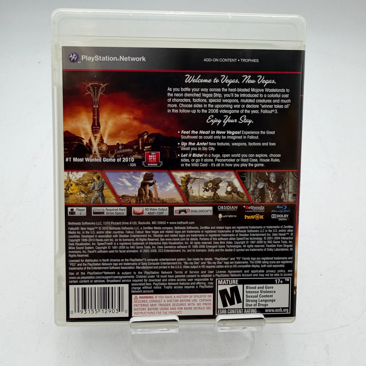 Fallout: New Vegas for PlayStation 3 Video Game PS3 CIB