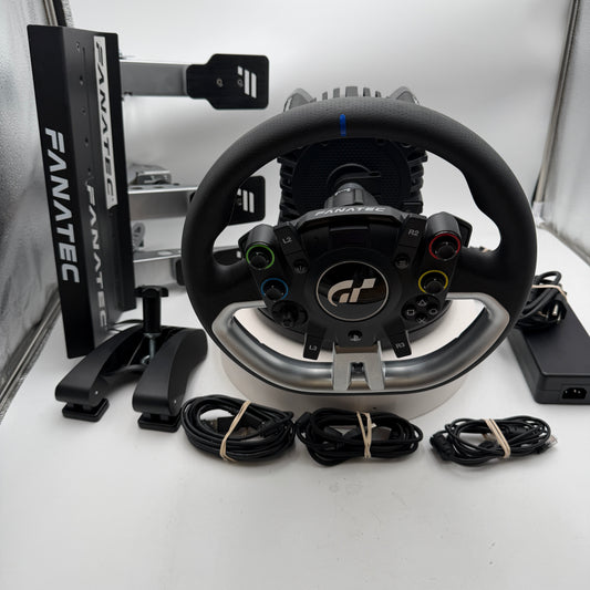 Fanatec GT SW Pro Steering Wheel Bundle with Modded Pedals & Clutch - Black