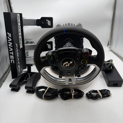 Fanatec GT SW Pro Steering Wheel Bundle with Modded Pedals & Clutch - Black
