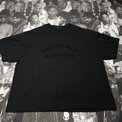 Fear Of God Essential Jet Black Oversized Fit Heavyweight Tee Medium