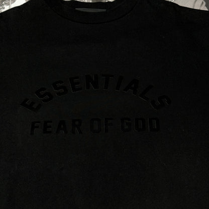 Fear Of God Essential Jet Black Oversized Fit Heavyweight Tee Medium