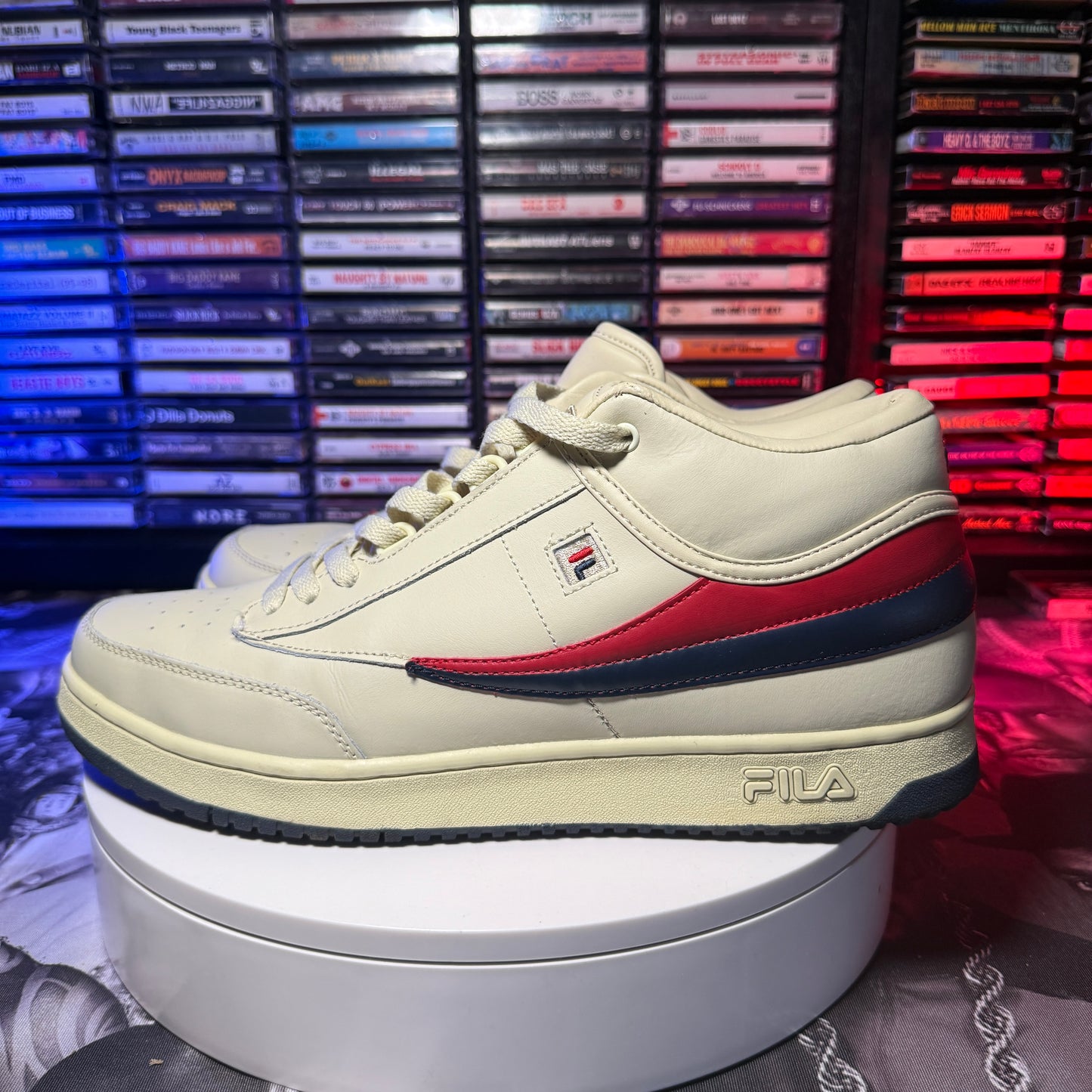 Fila T1 Mid Cream/Beige Chanel Red sz 13 with box