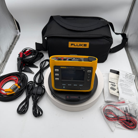 Fluke 1732 Three Phase Electrical Energy Power Logger Analyzer w accessories