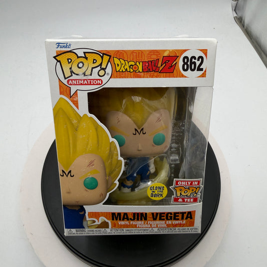 Funko Pop! Dragon Ball Z Majin Vegeta #862 Glow in the Dark POP & Tee Exclusive