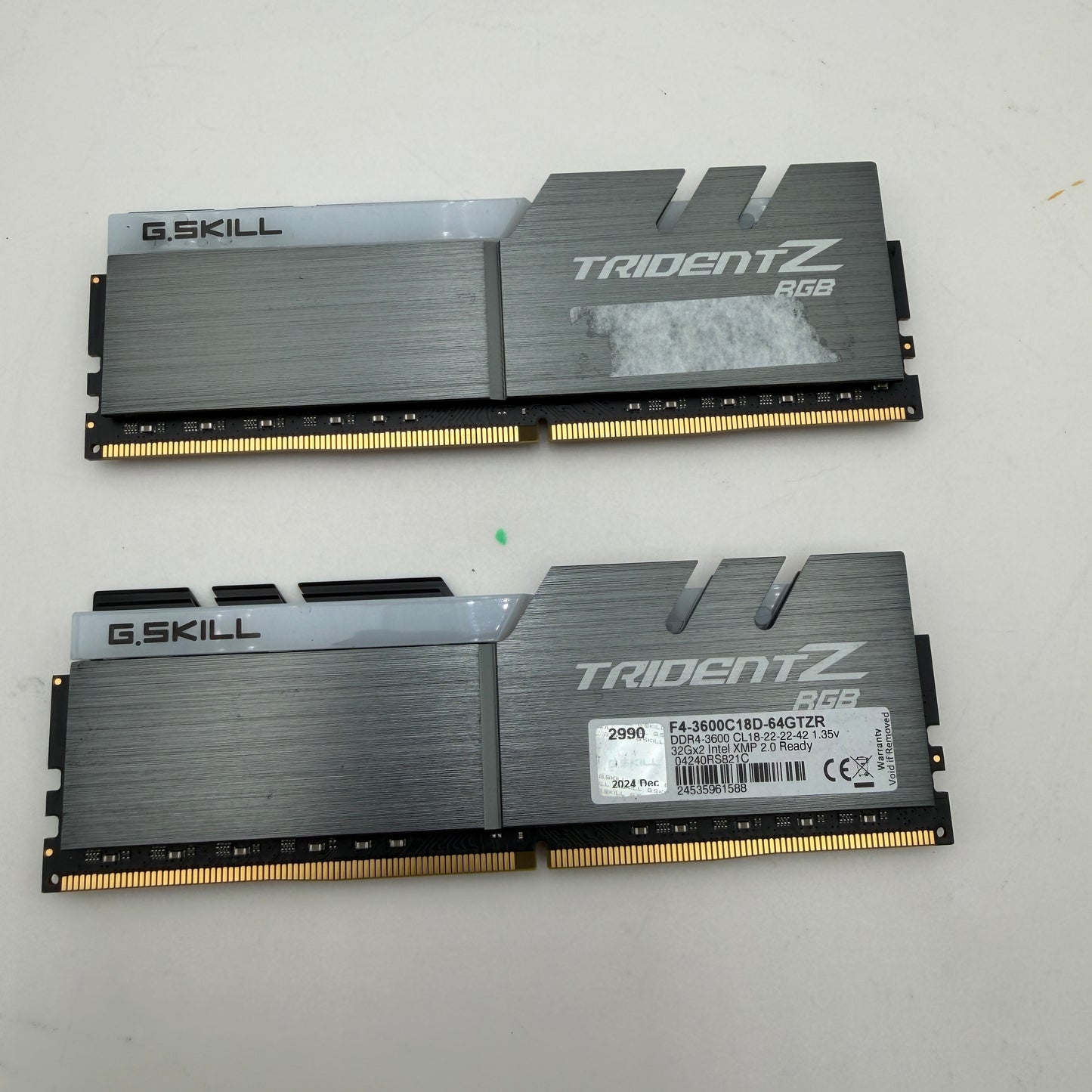 G.SKILL TridentZ RGB Series 64GB (2x32GB) DDR4 3600MHz RAM