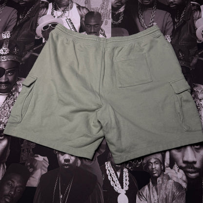 GAP Cotton Cargo Sweat Shorts Sage Green Size Large