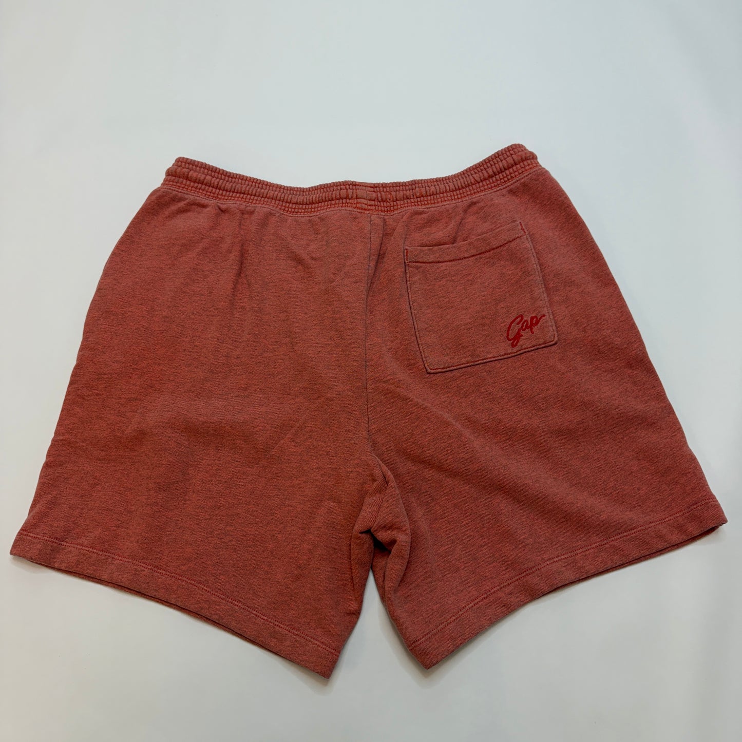 GAP Garment-Washed Fleece Sweat Shorts Orange Large Used