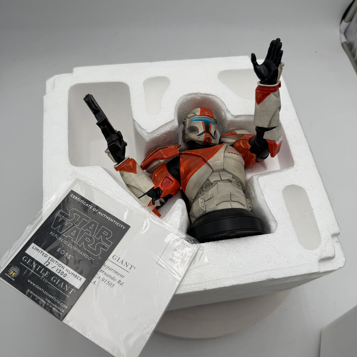 Gentle Giant STAR WARS Republic Commando Boss Deluxe Bust 1/6 2009 12/1300