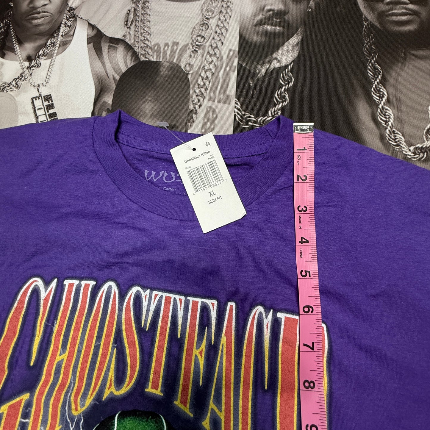 NWT Ghostface Killah Slim Fit  Wu-Tang Tee Purple SZ XL GK108