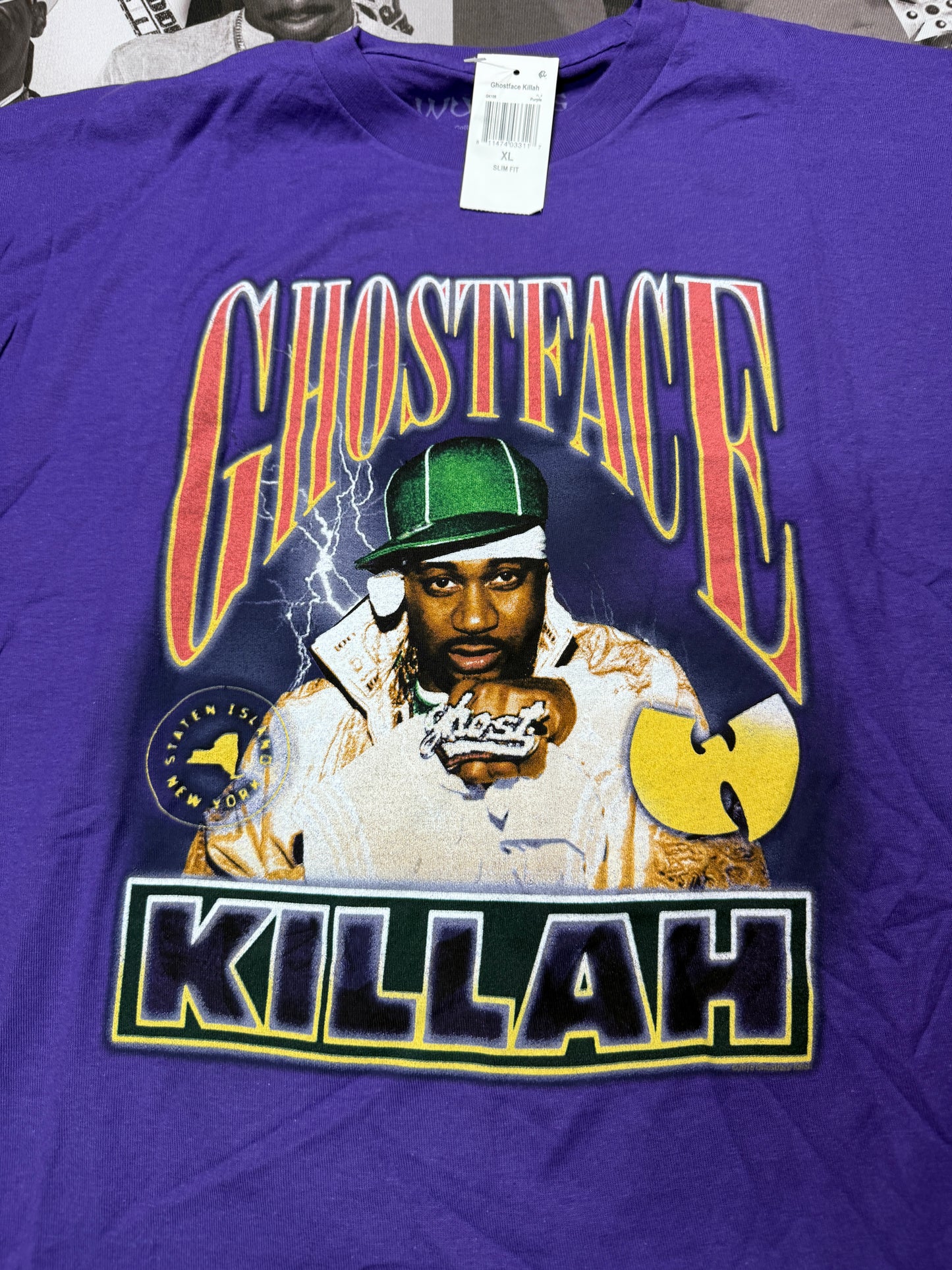 NWT Ghostface Killah Slim Fit  Wu-Tang Tee Purple SZ XL GK108