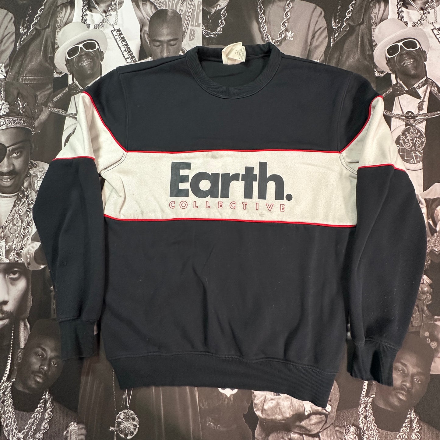 H&M Earth Collective CrewNeck Sweater Color-Block SZ Small