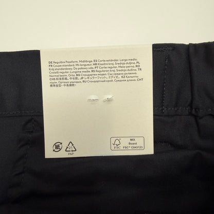 H&M Men's Black Chino, Shorts Large, Regular Fit, Mid Length, Flat Front