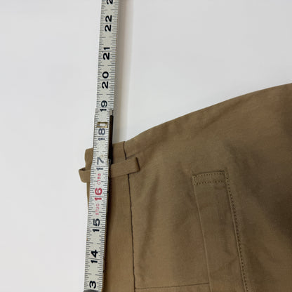 H&M Men's Loose Fit Pleated Wide Leg Chinos, Brown, Size 36
