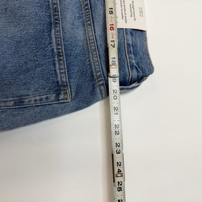 H&M Mens Jeans 38x32 Medium Wash Blue Denim Straight Loose Fit Baggy