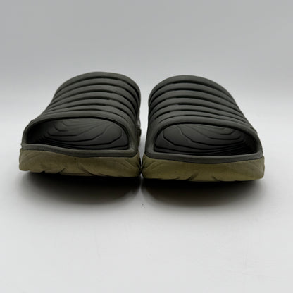 Hoka One One Ora Recovery Slides Mens Size 11 Black Sandal Unisex Green