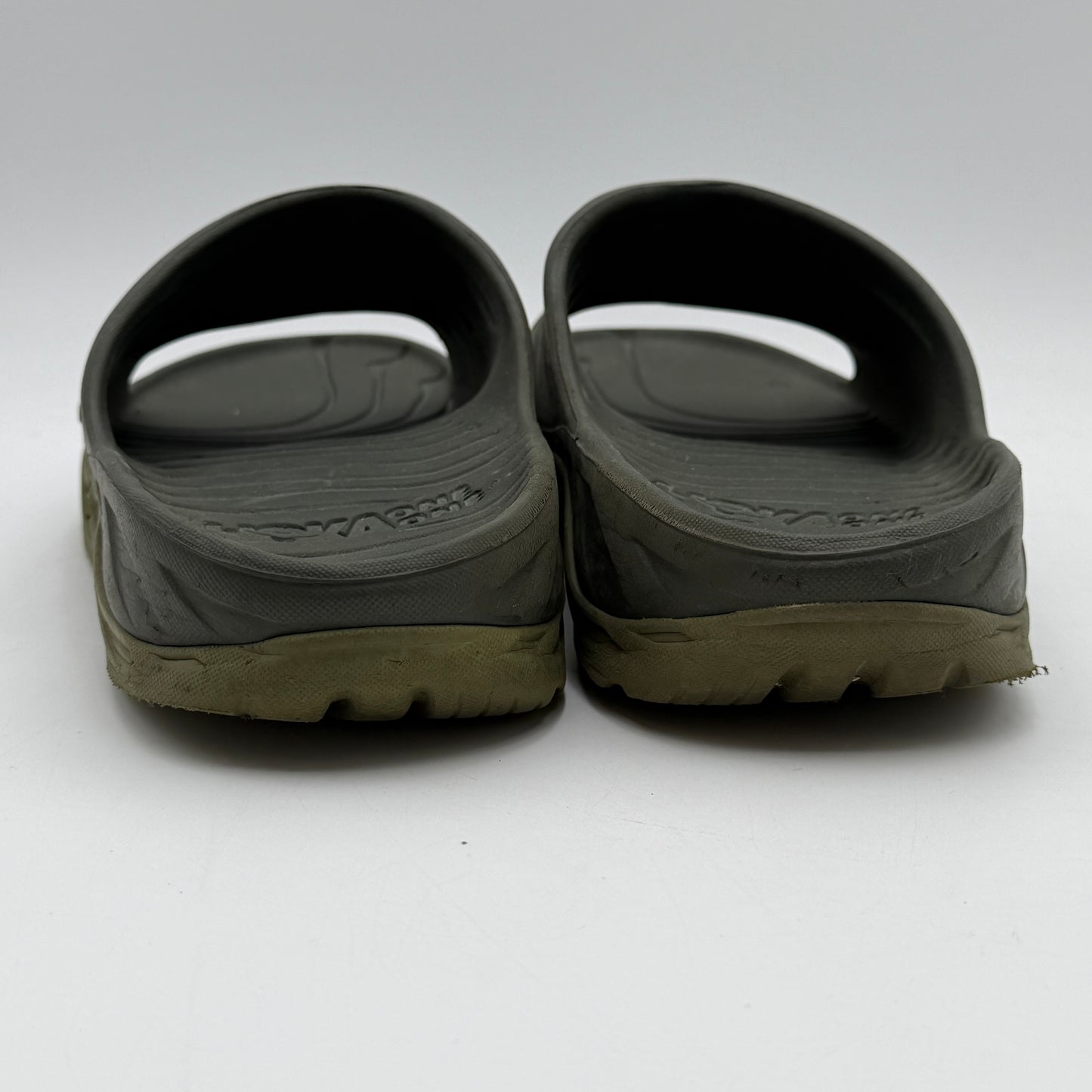 Hoka One One Ora Recovery Slides Mens Size 11 Black Sandal Unisex Green