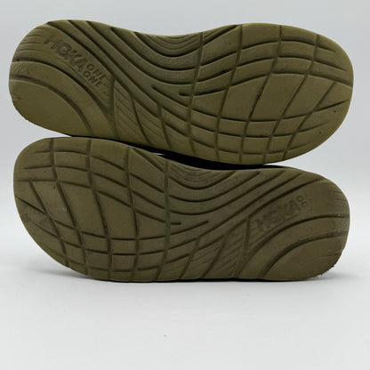 Hoka One One Ora Recovery Slides Mens Size 11 Black Sandal Unisex Green