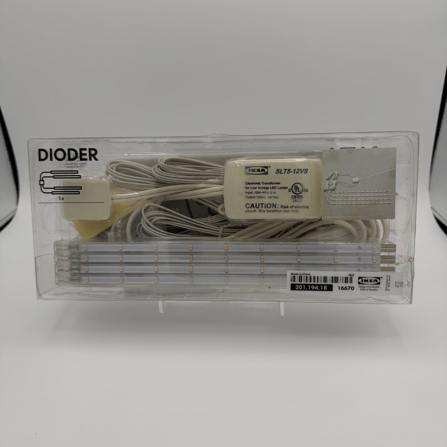 IKEA Dioder LED 4-Piece Light Strip Set 201.194.18 White USED