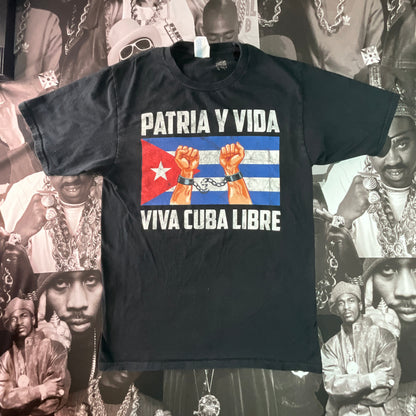 Viva Cuba Libre Patria Y Vida Cuba Flag, Cuban Revolution Vintage Men's T-Shirt Small