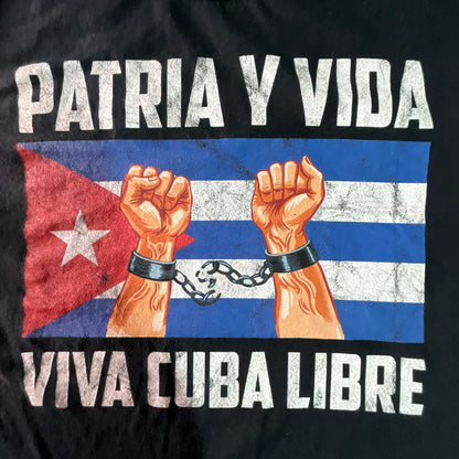 Viva Cuba Libre Patria Y Vida Cuba Flag, Cuban Revolution Vintage Men's T-Shirt Small