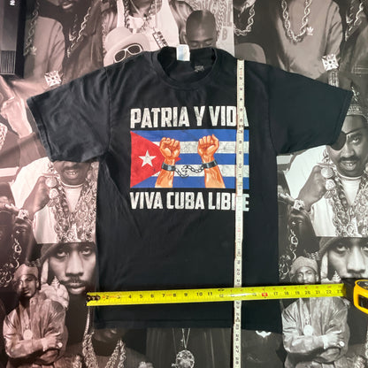 Viva Cuba Libre Patria Y Vida Cuba Flag, Cuban Revolution Vintage Men's T-Shirt Small