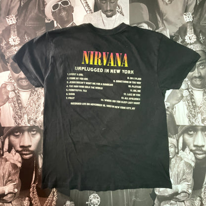 Vintage Nirvana MTV Unplugged in New York T-Shirt Medium Black