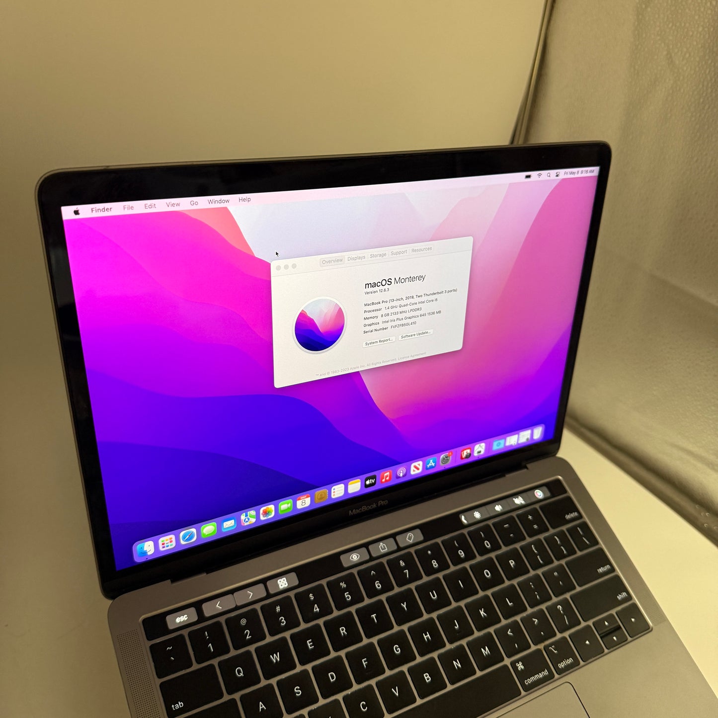 Apple MacBook Pro 13" A2159 2019 Core i5 8GB 256GB Space Gray